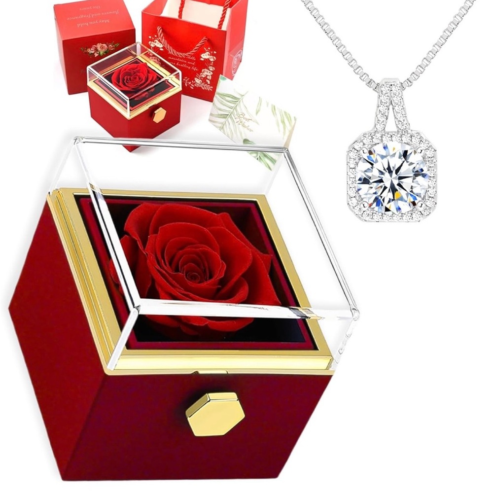 Elegant Silver Necklace with Crystal Pendant